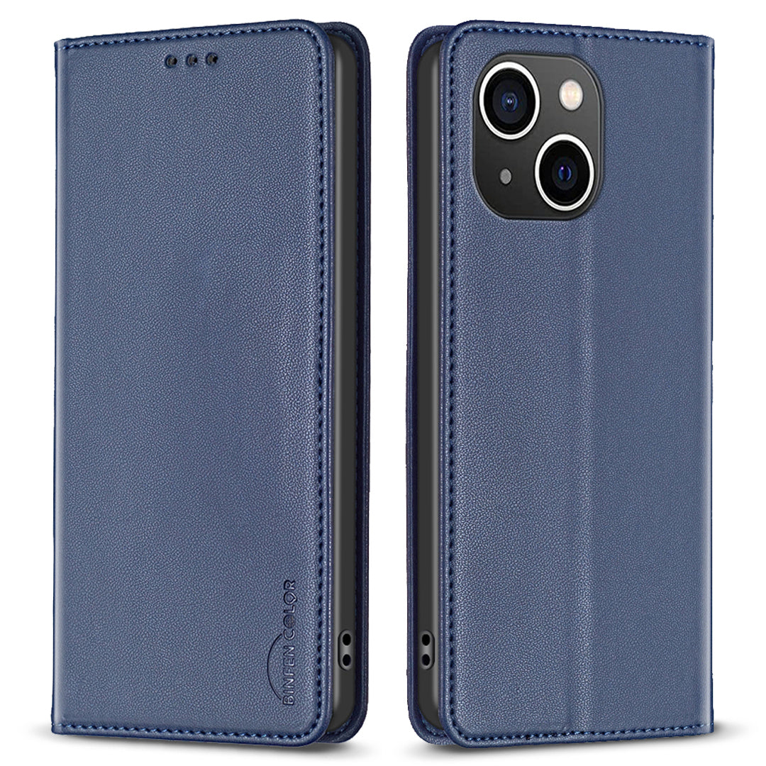 BINFEN COLOR BF18 PU Leather Cover for iPhone 15 Plus Card Holder Phone Case with Stand BINFEN COLOR BF18 PU Leather Cover for iPhone 15 Plus Card Holder Phone Case with Stand